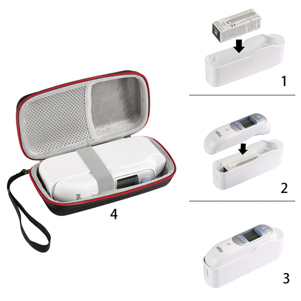 Funda rígida portátil para ter - Braun Thermometer Thermoscan 7 reseña y precio