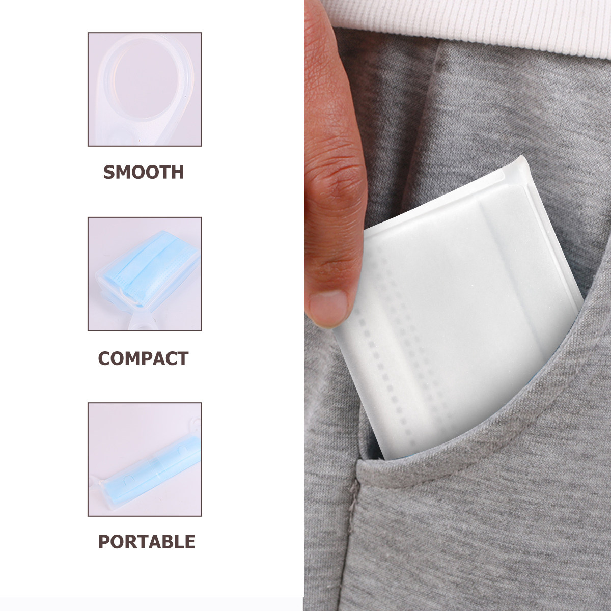 2 piezas de caja de almacenami - Face Mask Storage Box reseña y precio